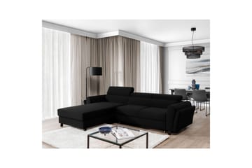 Seksjon Eltap Mariall 288x200x92 cm - Sawana 14, Svart, Venstre - Møbler - Sofaer - Sovesofaer - Sovesofa divan