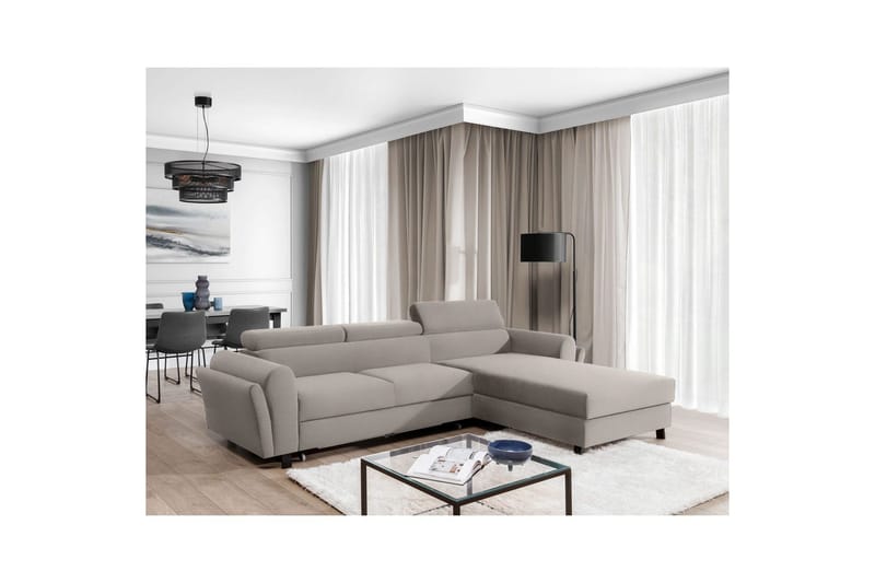 Seksjon Eltap Mariall 288x200x92 cm - Paros 02, Beige, Høyre - Møbler - Sofaer - Sovesofaer - Sovesofa divan