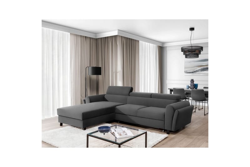 Seksjon Eltap Mariall 288x200x92 cm - Paros 06, Grå, Venstre - Møbler - Sofaer - Sovesofaer - Sovesofa divan
