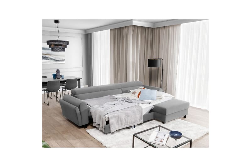 Seksjon Eltap Mariall 288x200x92 cm - Paros 05, Lys grå, Høyre - Møbler - Sofaer - Sovesofaer - Sovesofa divan