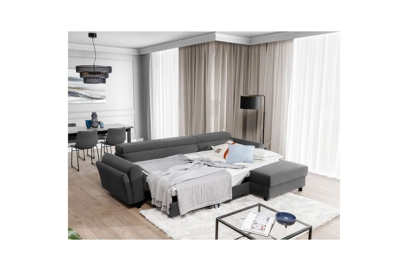 Seksjon Eltap Mariall 288x200x92 cm - Paros 06, Grå, Høyre - Møbler - Sofaer - Sovesofaer - Sovesofa divan