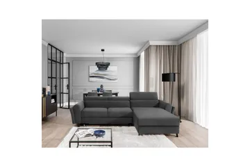 Seksjon Eltap Mariall 288x200x92 cm - Paros 06, Grå, Høyre - Møbler - Sofaer - Sovesofaer - Sovesofa divan