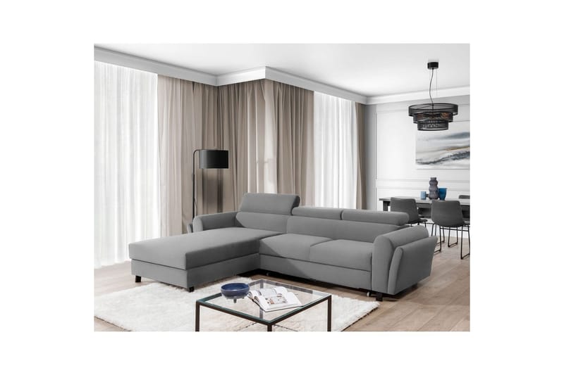 Seksjon Eltap Mariall 288x200x92 cm - Paros 05, Lys grå, Venstre - Møbler - Sofaer - Sovesofaer - Sovesofa divan