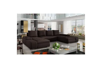 Seksjon Eltap Marino 363x200x88 cm - Soft 66, Mørk Brun - Møbler - Sofaer - Sovesofaer - U sovesofa