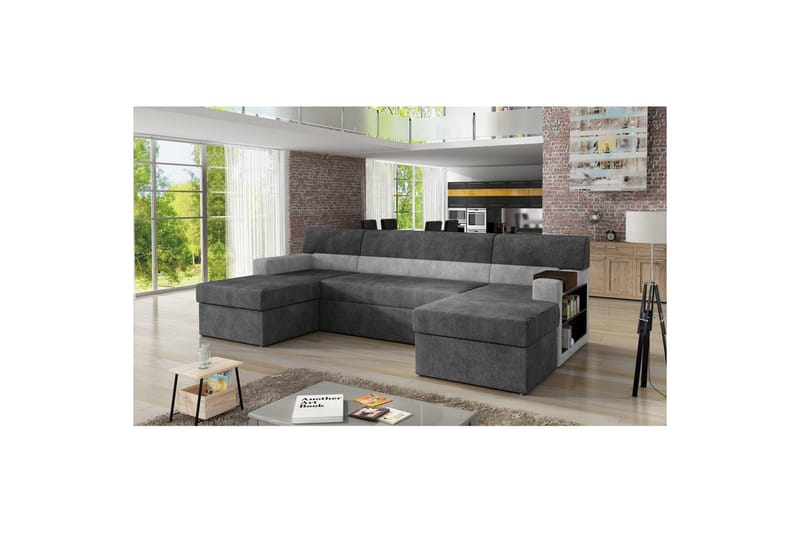 Seksjon Eltap Markos 310x159x90 cm, Dora 95, Dora 90, Mørk grå, Grå, Høyre