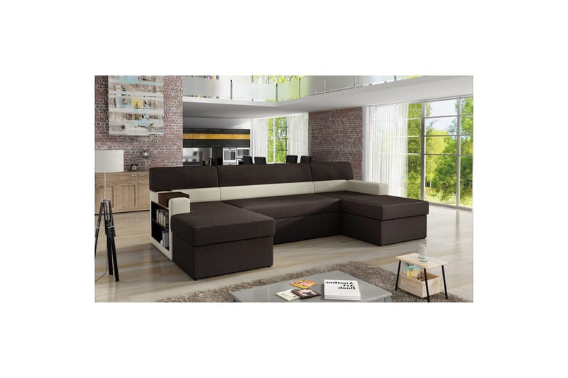 Seksjon Eltap Markos 310x159x90 cm, Jasmine 29, Soft 33, Brun, Beige, Venstre