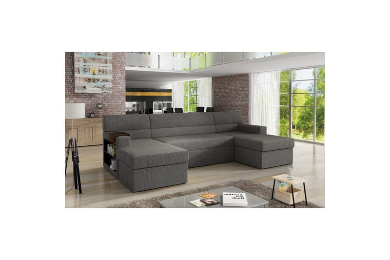 Seksjon Eltap Markos 310x159x90 cm - Lars 99, Mørk Grå, Venstre - Møbler - Sofaer - Sovesofaer - U sovesofa
