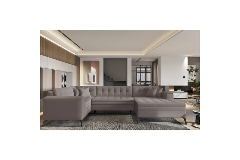 Seksjon Eltap Montez 340x180x93 cm, Savoi 7, Beige, Høyre