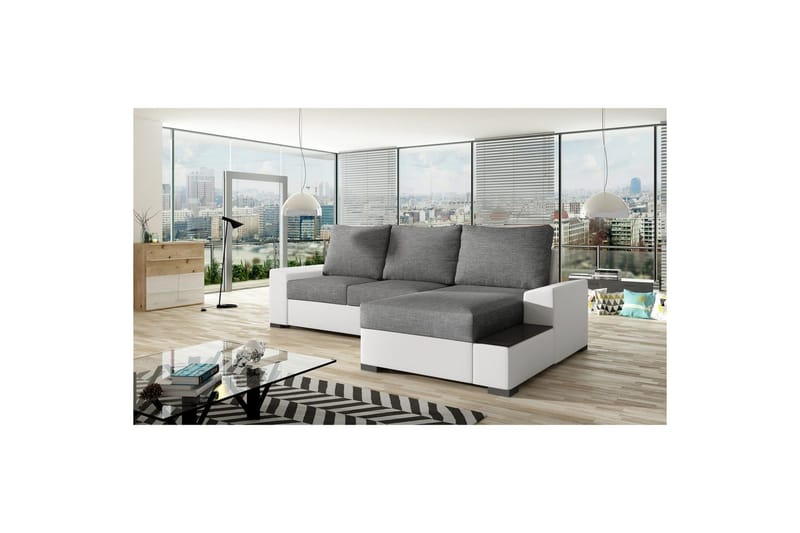 Seksjon Eltap Negro 245x165x90 cm, Sawana 05, Soft 17, Grå, Hvit, Høyre