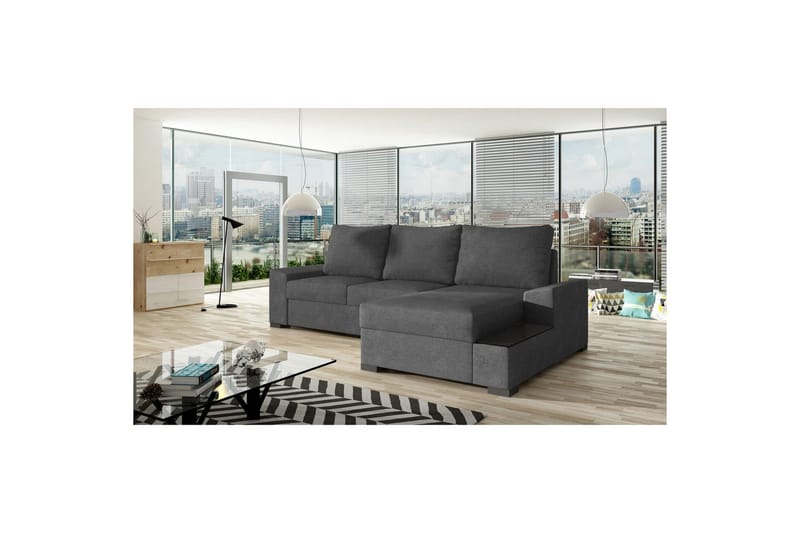 Seksjon Eltap Negro 245x165x90 cm - Soro 93, Grå, Høyre - Møbler - Sofaer - Sovesofaer - Sovesofa divan