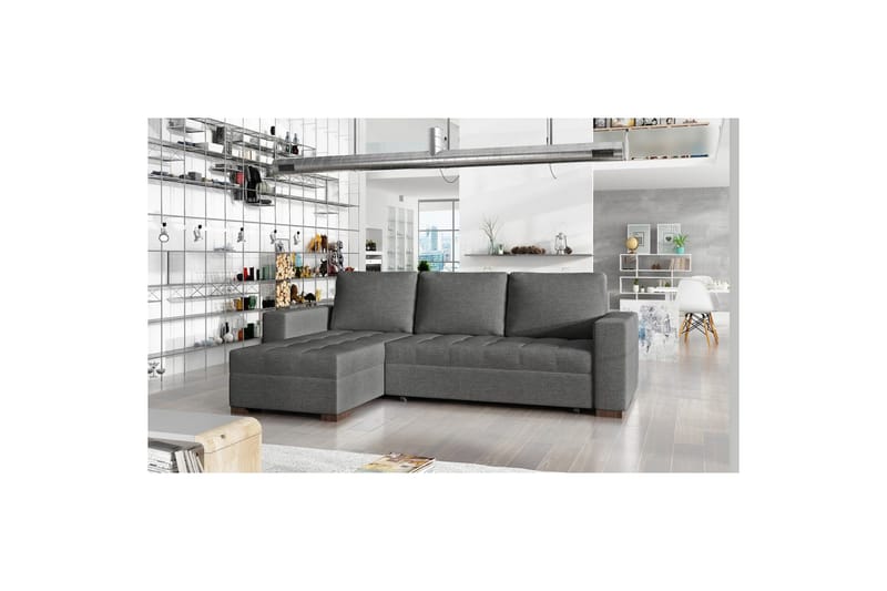 Seksjon Eltap Newark 237x150x90 cm - Sawana 05, Grå - Møbler - Sofaer - Sovesofaer - Sovesofa divan