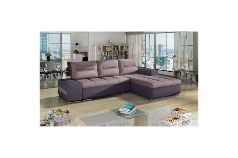 Seksjon Eltap Ottavio 275x180x85 cm, Soro 61, Soro 65, Rosa, Lilla, Høyre
