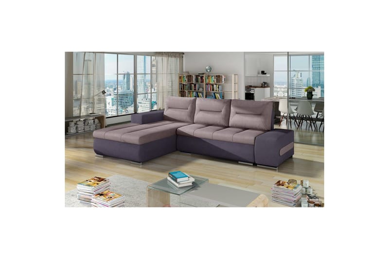 Seksjon Eltap Ottavio 275x180x85 cm, Soro 61, Soro 65, Rosa, Lilla, Venstre