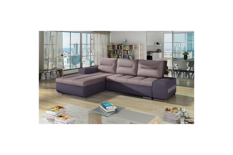 Seksjon Eltap Ottavio 275x180x85 cm - Soro 61, Soro 65, Rosa, Lilla, Venstre - Møbler - Sofaer - Sovesofaer - Sovesofa divan