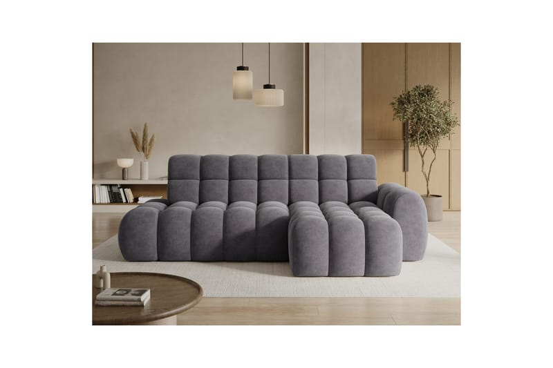 Seksjonssofa Eltap Ceedro 283x165x98 cm - Aura 04, Grå, Høyre - Møbler - Sofaer - Sovesofaer - Sovesofa divan
