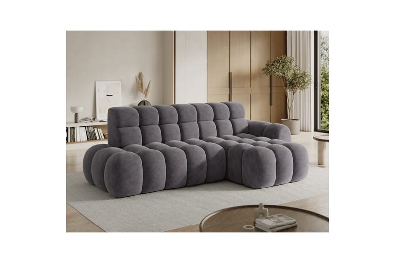 Seksjonssofa Eltap Ceedro 283x165x98 cm - Aura 04, Grå, Høyre - Møbler - Sofaer - Sovesofaer - Sovesofa divan
