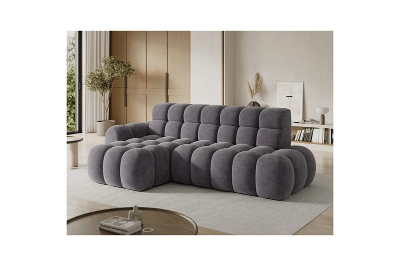 Seksjonssofa Eltap Ceedro 283x165x98 cm - Aura 04, Grå, Venstre - Møbler - Sofaer - Sovesofaer - Sovesofa divan