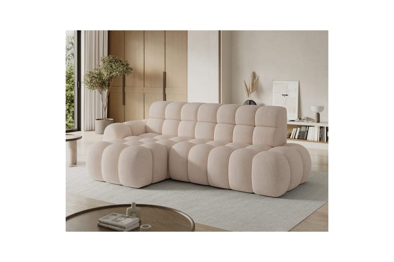 Seksjonssofa Eltap Ceedro 283x165x98 cm - Jarell 20, Beige, Venstre - Møbler - Sofaer - Sovesofaer - Sovesofa divan