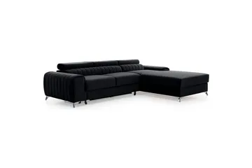 Seksjonssofa Eltap Grayson 278x205x92 cm - Loco 10, Svart, Høyre - Møbler - Sofaer - Sovesofaer - Sovesofa divan