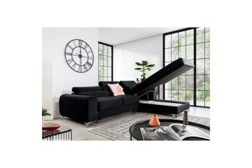 Seksjonssofa Eltap Grayson 278x205x92 cm - Loco 10, Svart, Høyre - Møbler - Sofaer - Sovesofaer - Sovesofa divan