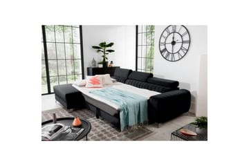 Seksjonssofa Eltap Grayson 278x205x92 cm - Loco 10, Svart, Venstre - Møbler - Sofaer - Sovesofaer - Sovesofa divan