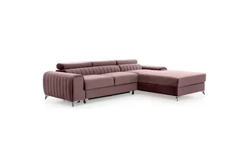 Seksjonssofa Eltap Grayson 278x205x92 cm - Loco 24, Rosa, Høyre - Møbler - Sofaer - Sovesofaer - Sovesofa divan