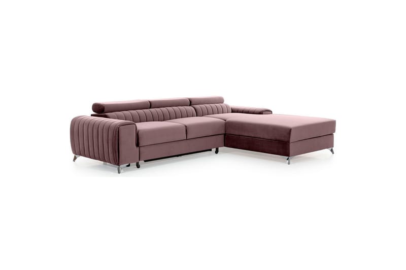 Seksjonssofa Eltap Grayson 278x205x92 cm - Loco 24, Rosa, Høyre - Møbler - Sofaer - Sovesofaer - Sovesofa divan