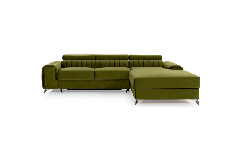 Seksjonssofa Eltap Grayson 278x205x92 cm - Loco 33, Grønn, Høyre - Møbler - Sofaer - Sovesofaer - Sovesofa divan