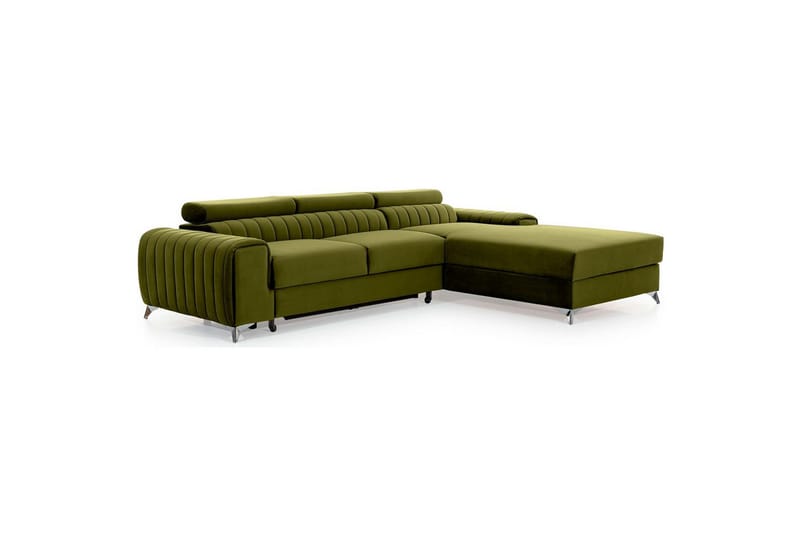 Seksjonssofa Eltap Grayson 278x205x92 cm - Loco 33, Grønn, Høyre - Møbler - Sofaer - Sovesofaer - Sovesofa divan