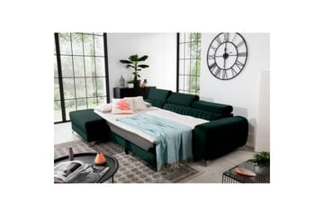 Seksjonssofa Eltap Grayson 278x205x92 cm - Loco 35, Mørk Grønn, Venstre - Møbler - Sofaer - Sovesofaer - Sovesofa divan