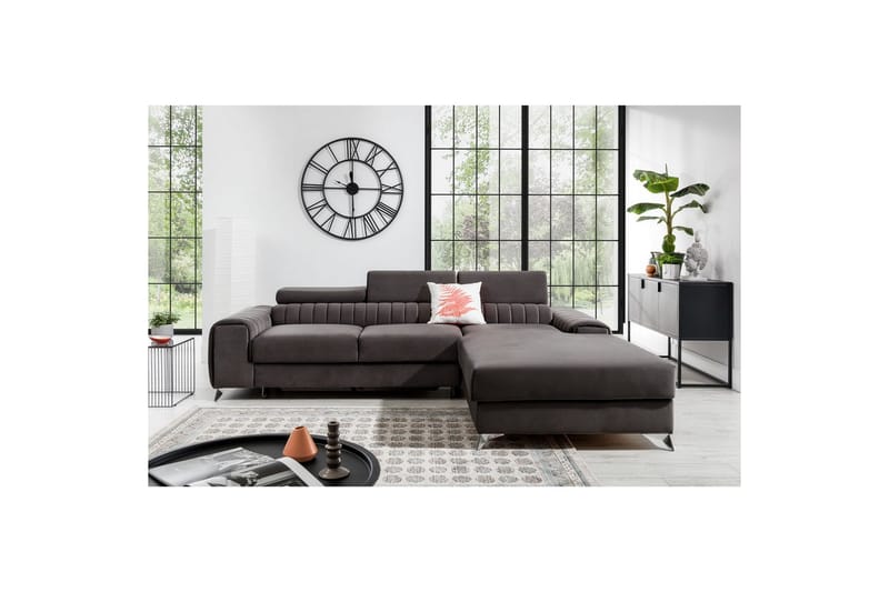 Seksjonssofa Eltap Grayson 278x205x92 cm - Loco 4, Lys Grå, Høyre - Møbler - Sofaer - Sovesofaer - Sovesofa divan