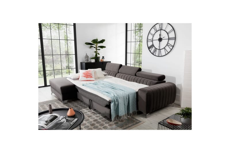 Seksjonssofa Eltap Grayson 278x205x92 cm - Loco 4, Lys Grå, Venstre - Møbler - Sofaer - Sovesofaer - Sovesofa divan