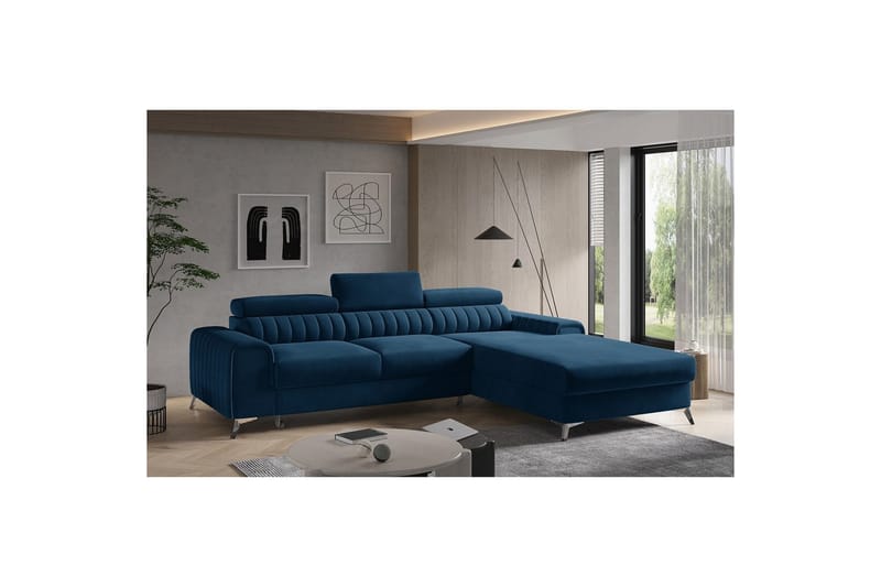 Seksjonssofa Eltap Grayson 278x205x92 cm - Lukso 40, Mørk Blå, Høyre - Møbler - Sofaer - Sovesofaer - Sovesofa divan