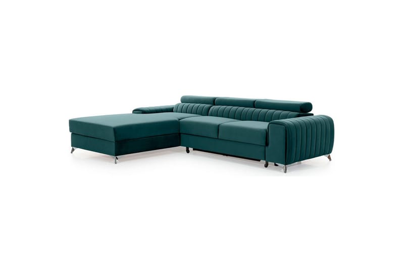Seksjonssofa Eltap Grayson 278x205x92 cm - Monolith 76, Blå, Venstre - Møbler - Sofaer - Sovesofaer - Sovesofa divan