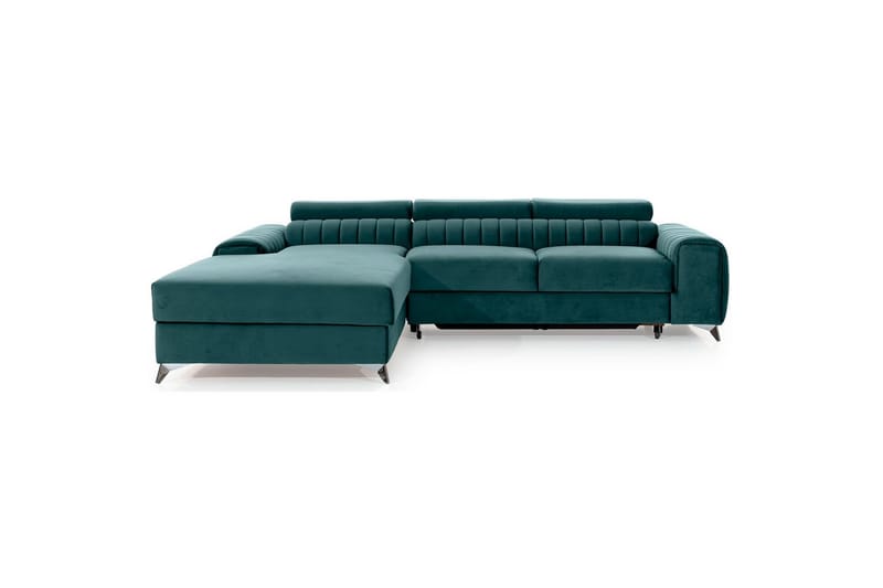 Seksjonssofa Eltap Grayson 278x205x92 cm - Monolith 76, Blå, Venstre - Møbler - Sofaer - Sovesofaer - Sovesofa divan