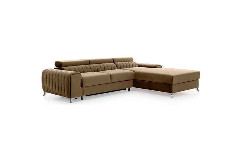 Seksjonssofa Eltap Grayson 278x205x92 cm - Nube 20, Beige, Høyre - Møbler - Sofaer - Sovesofaer - Sovesofa divan