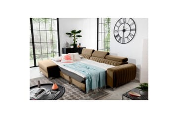 Seksjonssofa Eltap Grayson 278x205x92 cm - Nube 20, Beige, Venstre - Møbler - Sofaer - Sovesofaer - Sovesofa divan