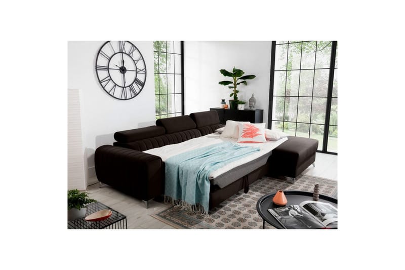 Seksjonssofa Eltap Grayson 278x205x92 cm - Nube 22, Brun, Høyre - Møbler - Sofaer - Sovesofaer - Sovesofa divan