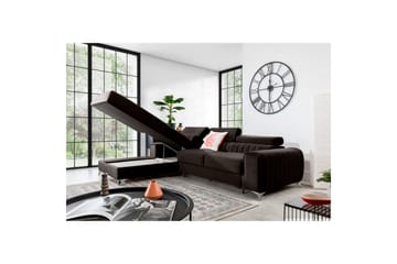 Seksjonssofa Eltap Grayson 278x205x92 cm - Nube 22, Brun, Venstre - Møbler - Sofaer - Sovesofaer - Sovesofa divan