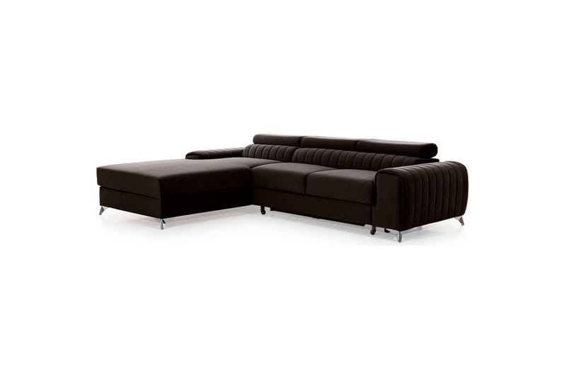 Seksjonssofa Eltap Grayson 278x205x92 cm - Nube 22, Brun, Venstre - Møbler - Sofaer - Sovesofaer - Sovesofa divan