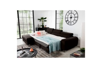 Seksjonssofa Eltap Grayson 278x205x92 cm - Nube 22, Brun, Venstre - Møbler - Sofaer - Sovesofaer - Sovesofa divan