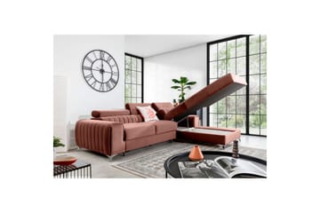 Seksjonssofa Eltap Grayson 278x205x92 cm - Nube 24, Rosa, Høyre - Møbler - Sofaer - Sovesofaer - Sovesofa divan