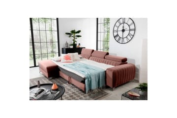 Seksjonssofa Eltap Grayson 278x205x92 cm - Nube 24, Rosa, Venstre - Møbler - Sofaer - Sovesofaer - Sovesofa divan
