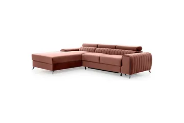 Seksjonssofa Eltap Grayson 278x205x92 cm - Nube 24, Rosa, Venstre - Møbler - Sofaer - Sovesofaer - Sovesofa divan