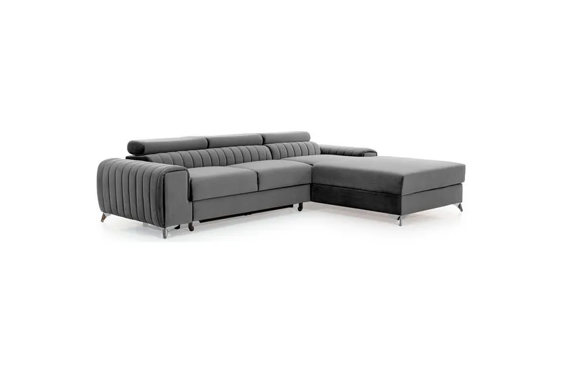 Seksjonssofa Eltap Grayson 278x205x92 cm - Nube 3, Lys Grå, Høyre - Møbler - Sofaer - Sovesofaer - Sovesofa divan