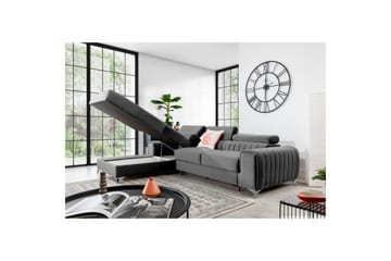 Seksjonssofa Eltap Grayson 278x205x92 cm - Nube 3, Lys Grå, Venstre - Møbler - Sofaer - Sovesofaer - Sovesofa divan