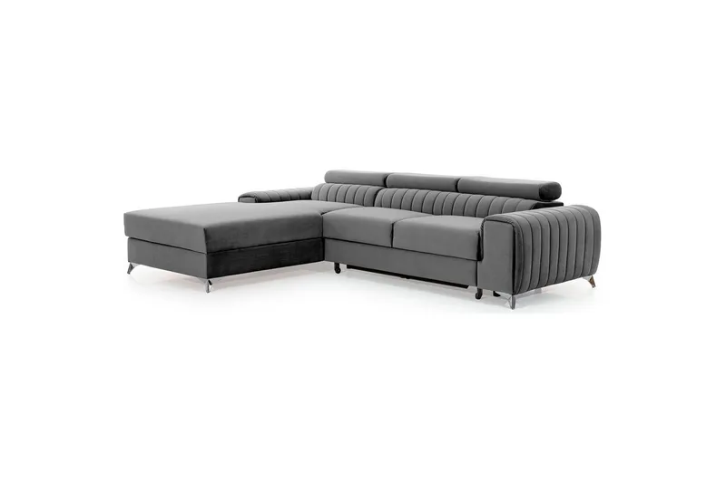 Seksjonssofa Eltap Grayson 278x205x92 cm - Nube 3, Lys Grå, Venstre - Møbler - Sofaer - Sovesofaer - Sovesofa divan