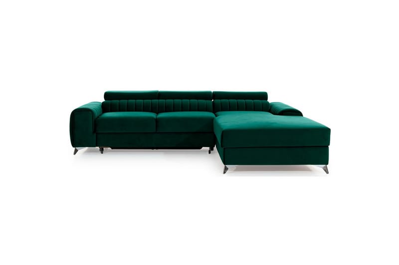 Seksjonssofa Eltap Grayson 278x205x92 cm - Nube 35, Grønn, Høyre - Møbler - Sofaer - Sovesofaer - Sovesofa divan