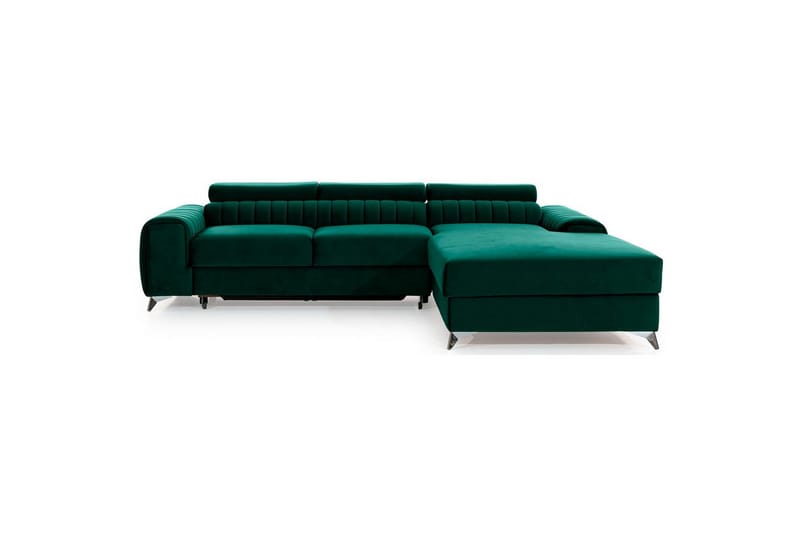 Seksjonssofa Eltap Grayson 278x205x92 cm - Nube 35, Grønn, Høyre - Møbler - Sofaer - Sovesofaer - Sovesofa divan