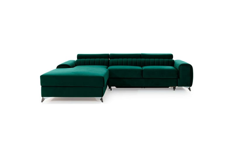 Seksjonssofa Eltap Grayson 278x205x92 cm - Nube 35, Grønn, Venstre - Møbler - Sofaer - Sovesofaer - Sovesofa divan